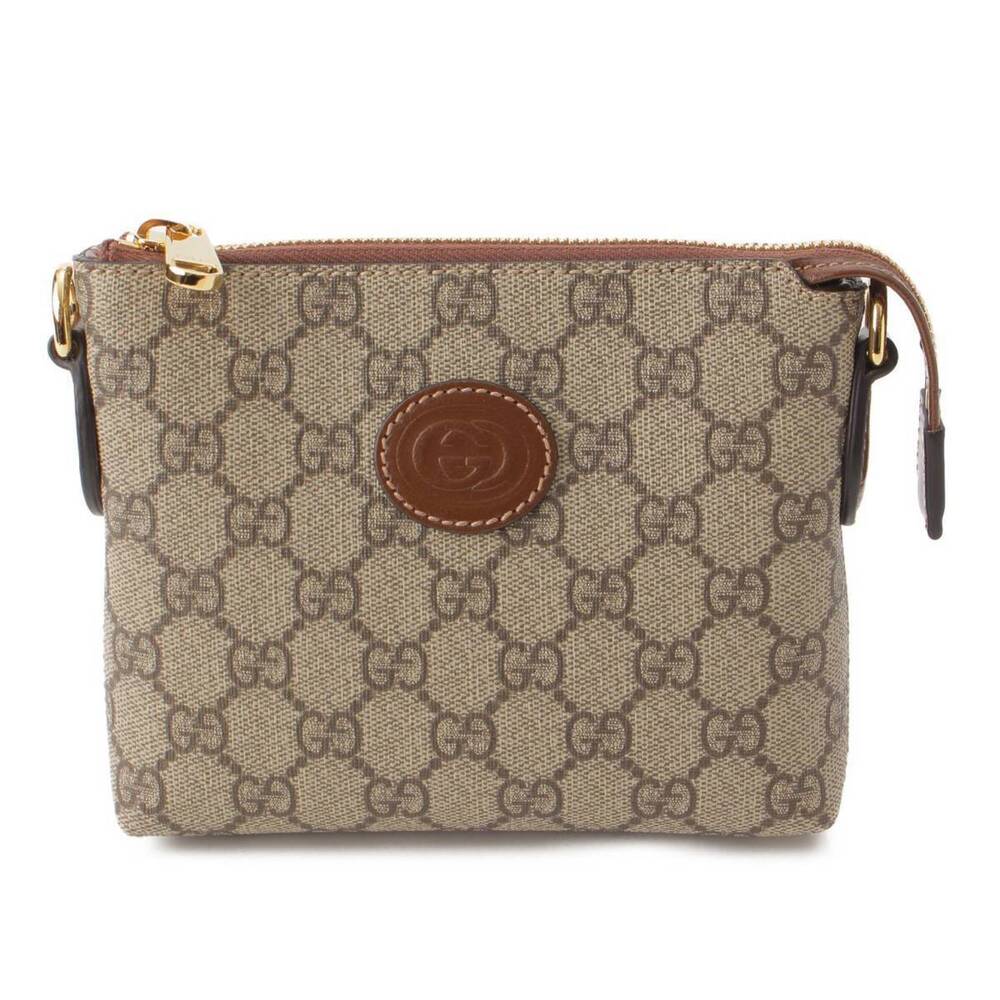 GucciGucci Interlocking Leather Shoulder Bag Brown